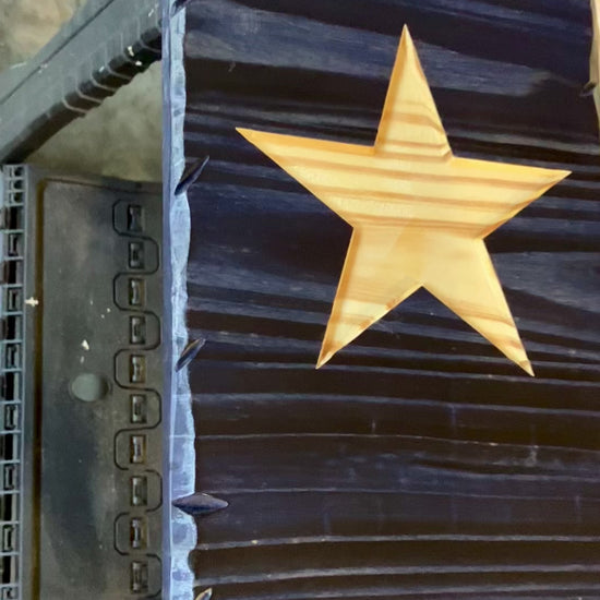 Handmade Wooden Texas "Lone Star" Flag