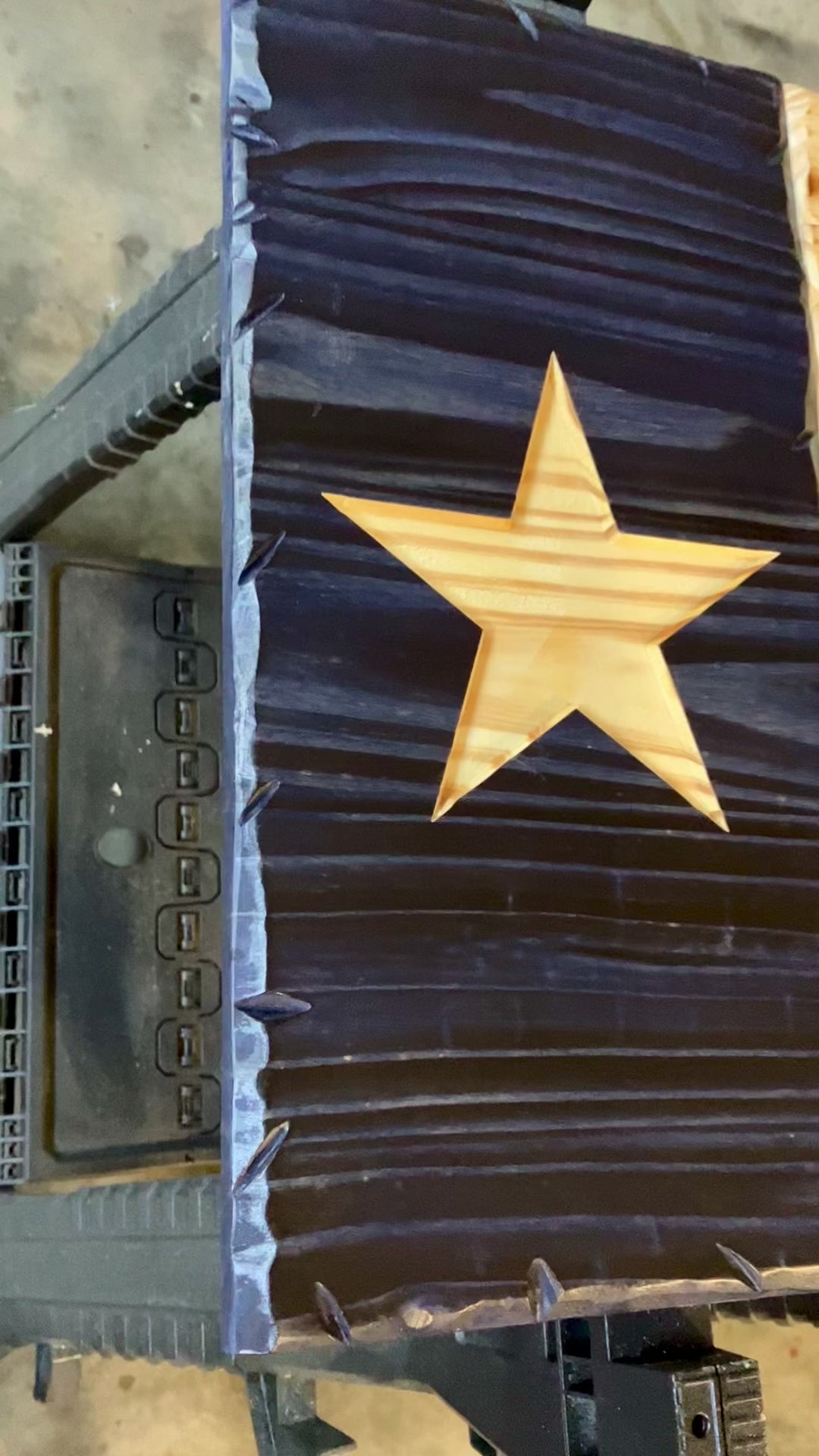 Handmade Wooden Texas "Lone Star" Flag