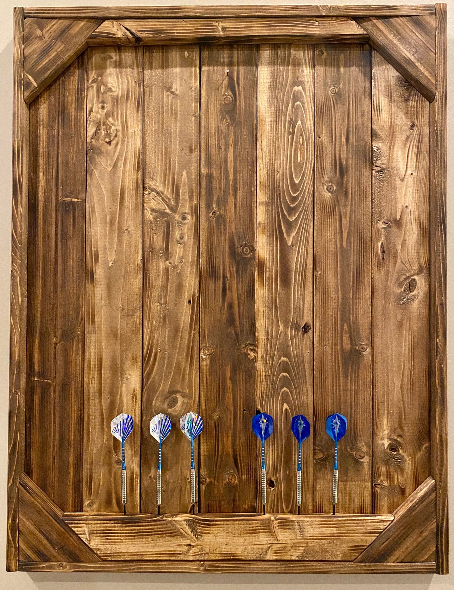 Handcrafted Wooden Dart Board Backboard