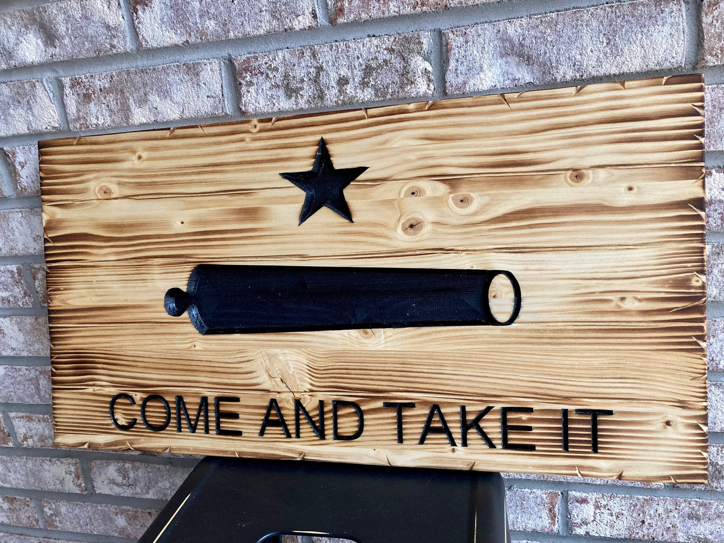 Wooden Come and Take It sign